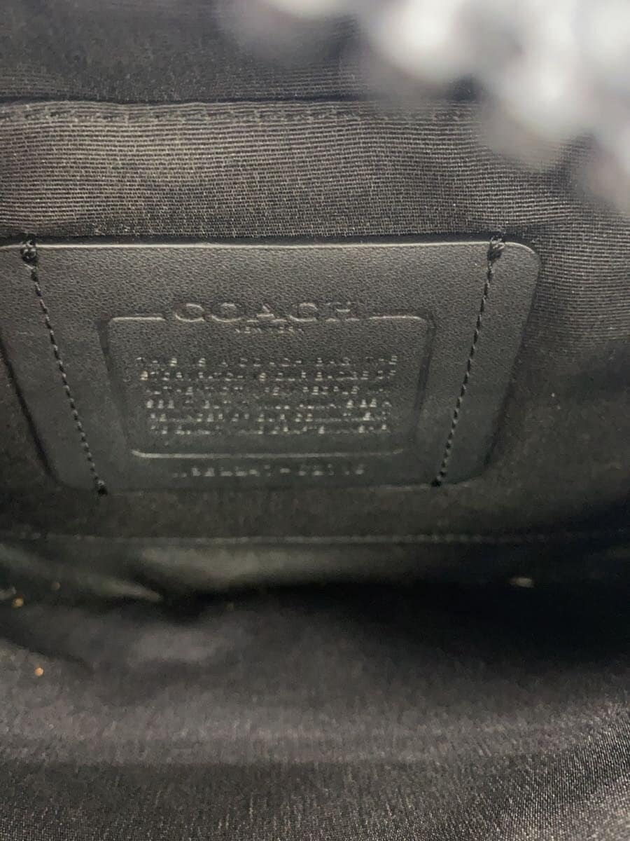 COACH Waist Bag Leather Black Plain c2716 6