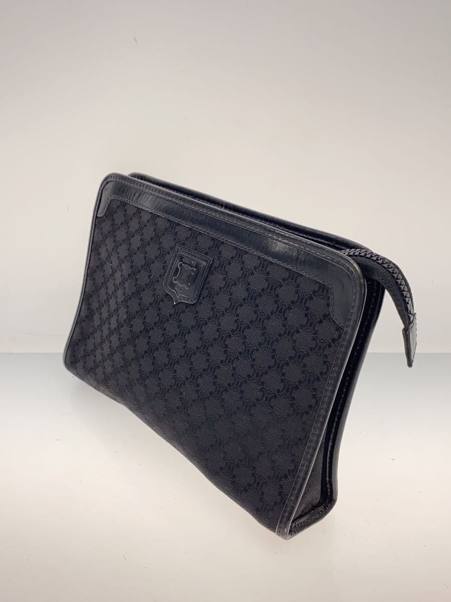 CELINE clutch bag BLK Macadam pattern 2