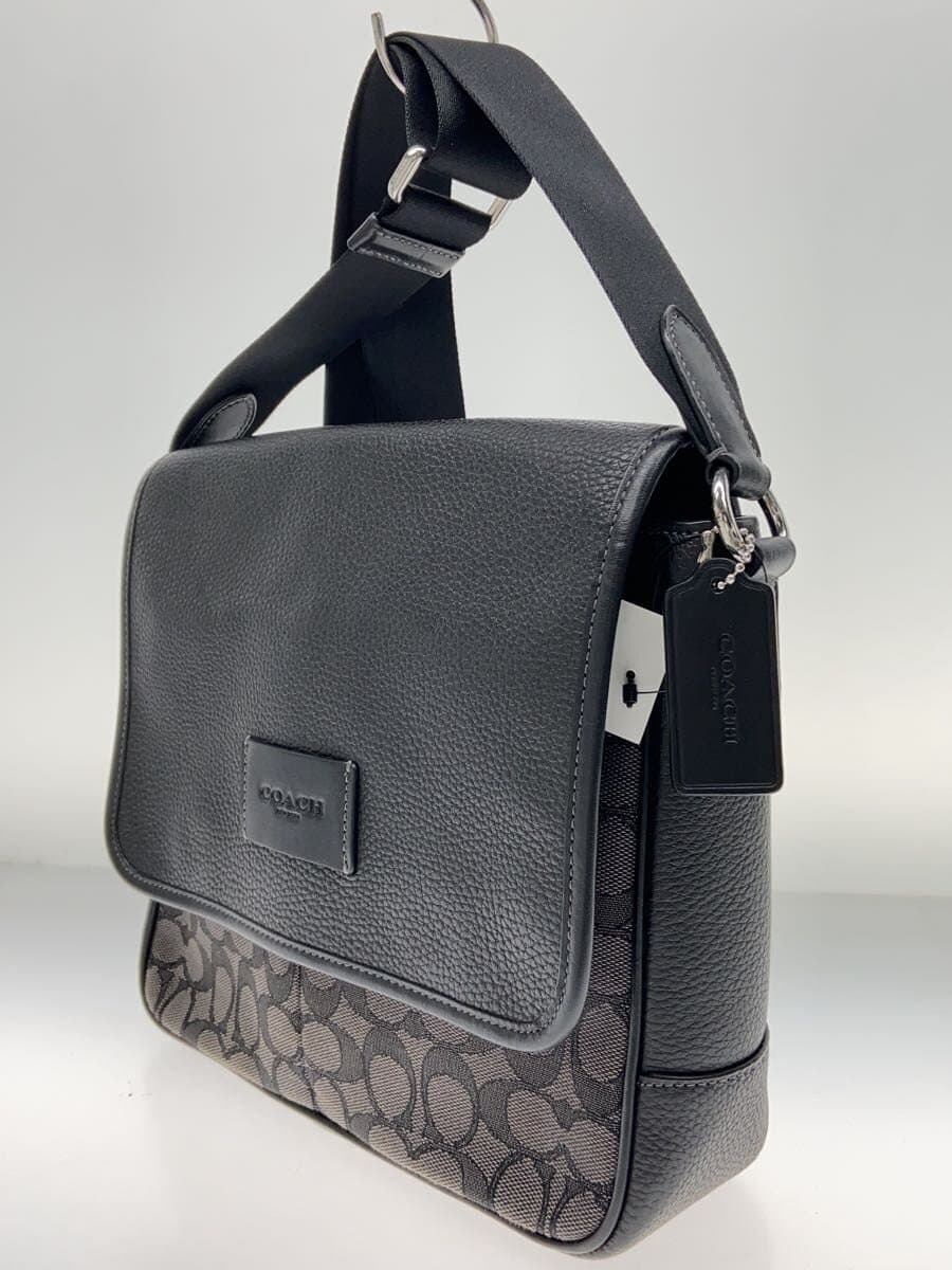 COACH Sprint Map Bag 25_Signature_Black Leather Canvas BLK All-Over Print CE534 2