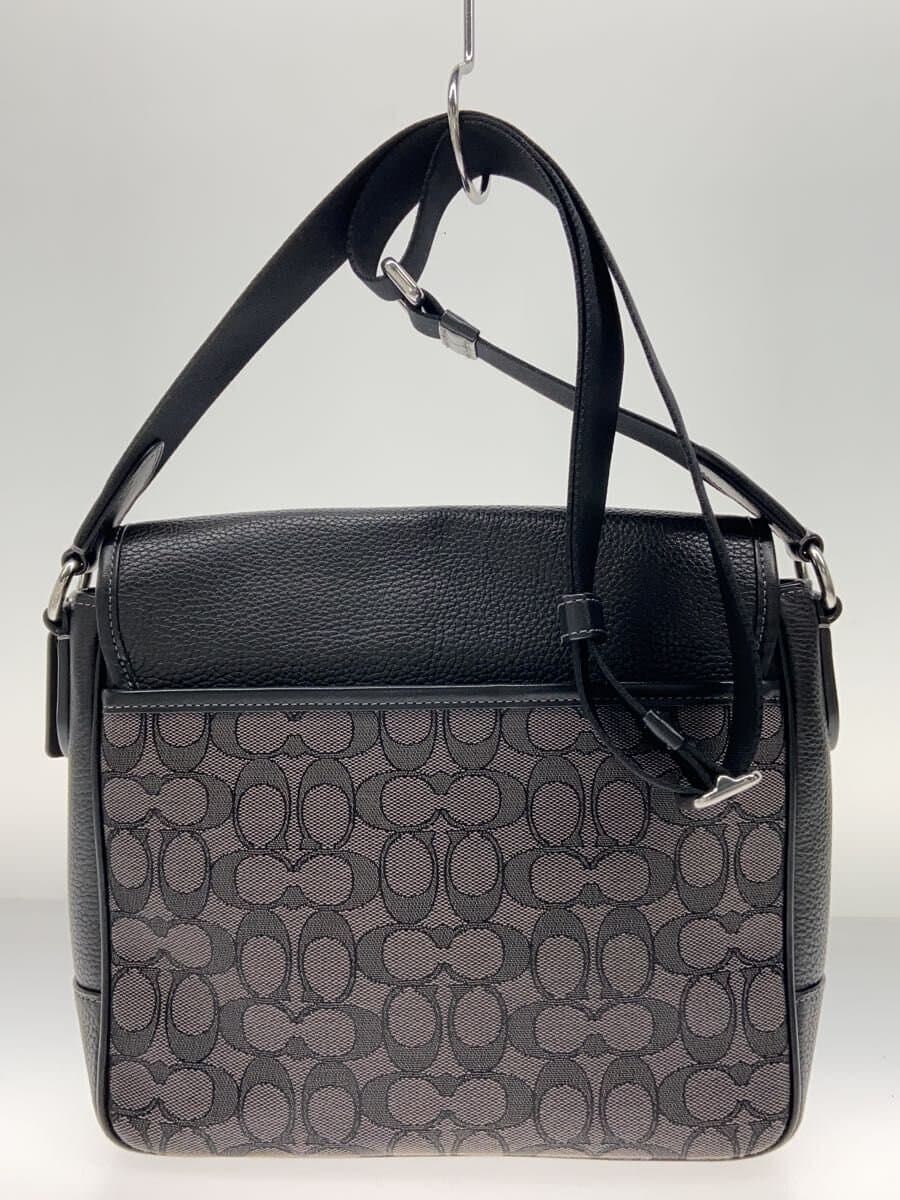 COACH Sprint Map Bag 25_Signature_Black Leather Canvas BLK All-Over Print CE534 3
