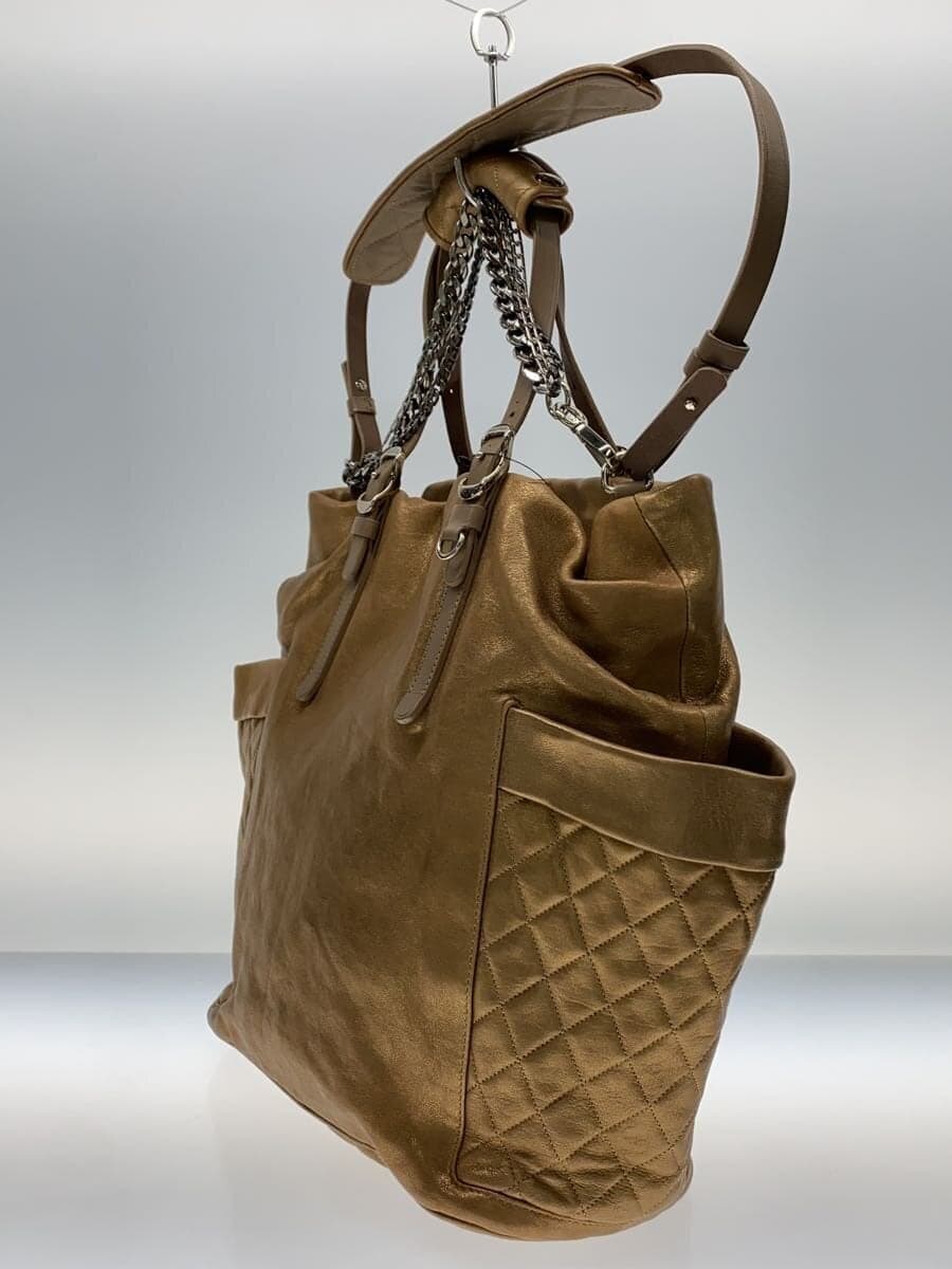 JIMMY CHOO shoulder bag leather GLD plain 2