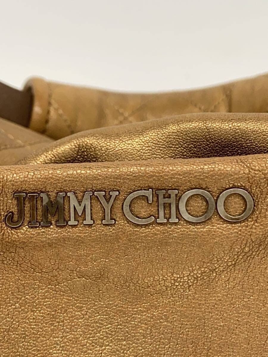 JIMMY CHOO shoulder bag leather GLD plain 5