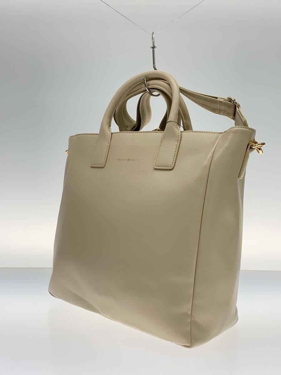TOMMY HILFIGER tote bag -- BEG plain 2