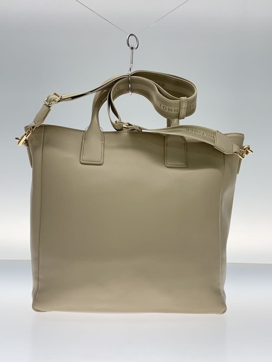 TOMMY HILFIGER tote bag -- BEG plain 3