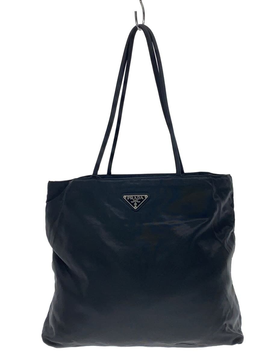 PRADA tote bag nylon black plain