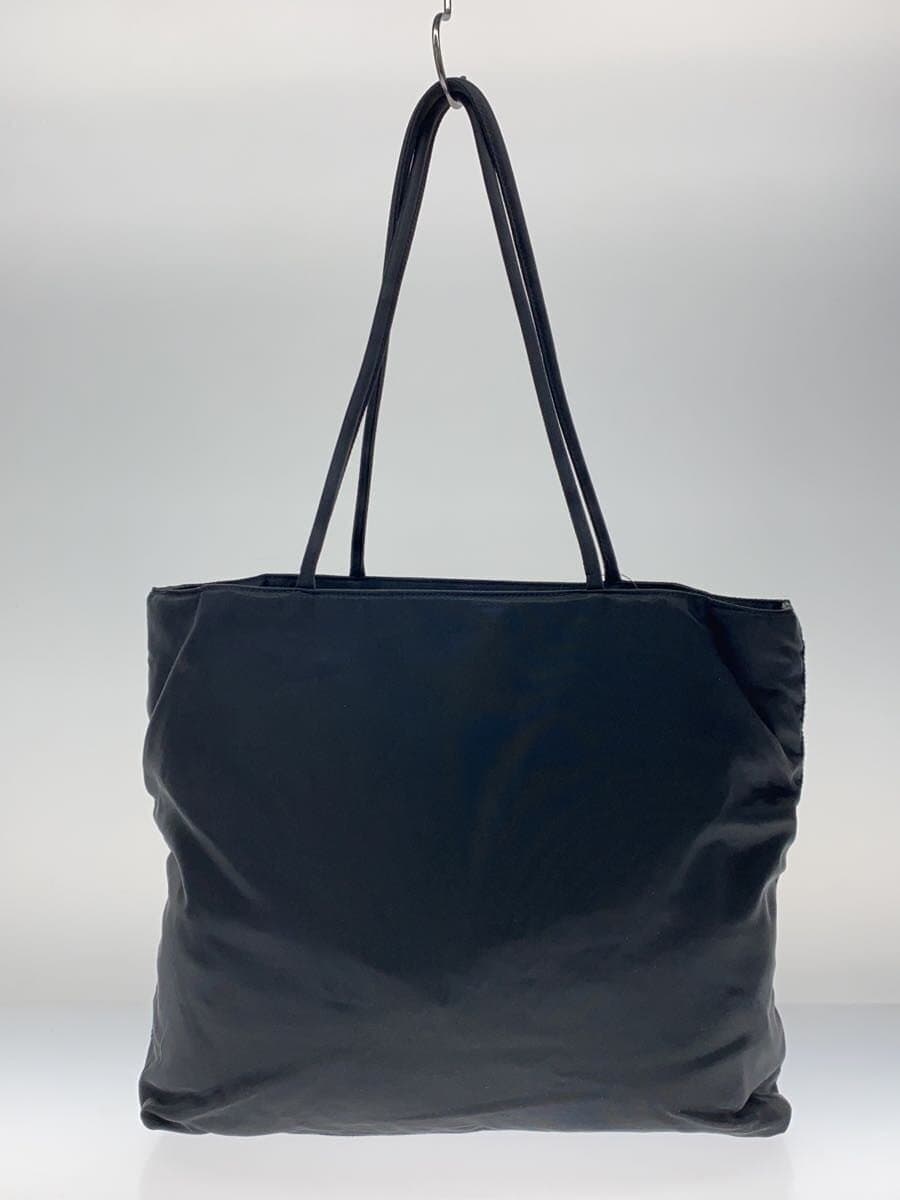 PRADA tote bag nylon black plain 3