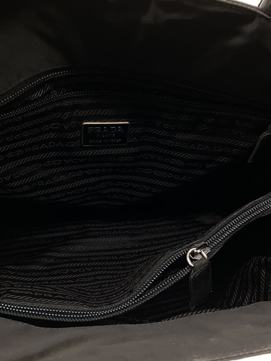 PRADA tote bag nylon black plain 6