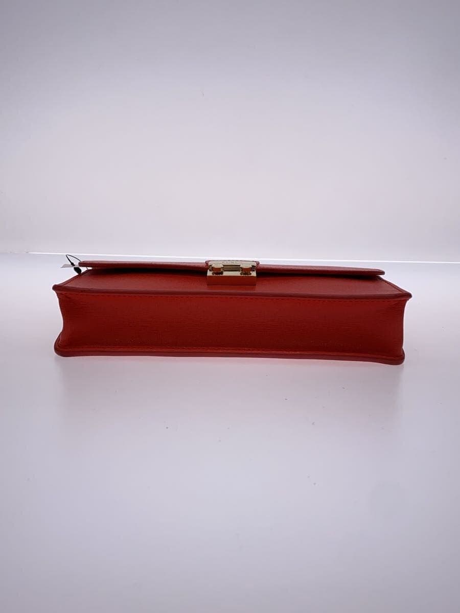 FURLA Metropolis Shoulder Bag Leather RED 4