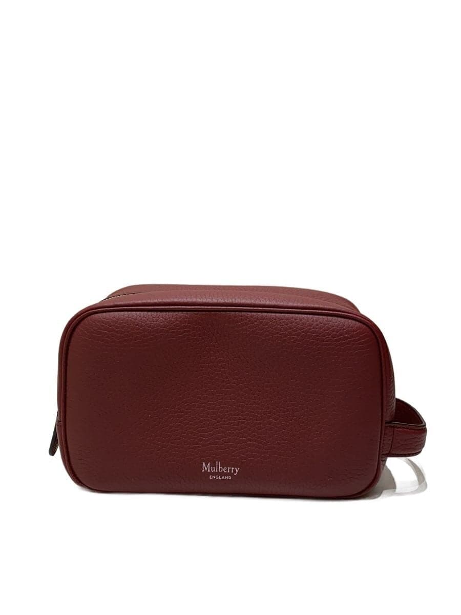 MULBERRY Travel Pouch Clutch Bag Leather BRD