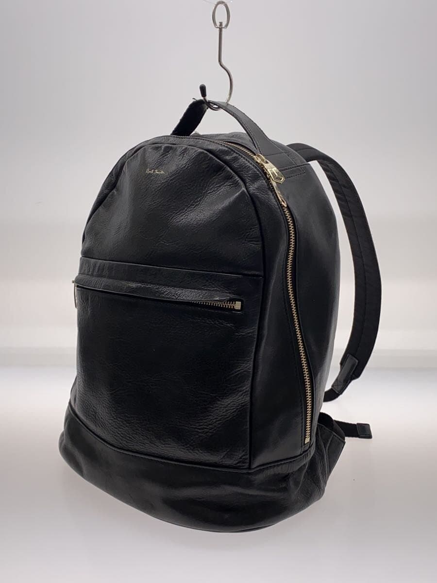 Paul Smith Backpack Leather BLK Solid 2