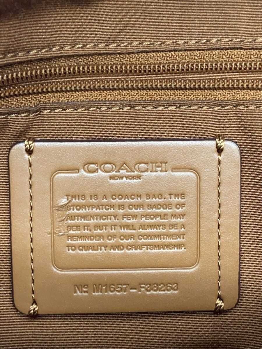 COACH Handbag Leather BRW F38263 5