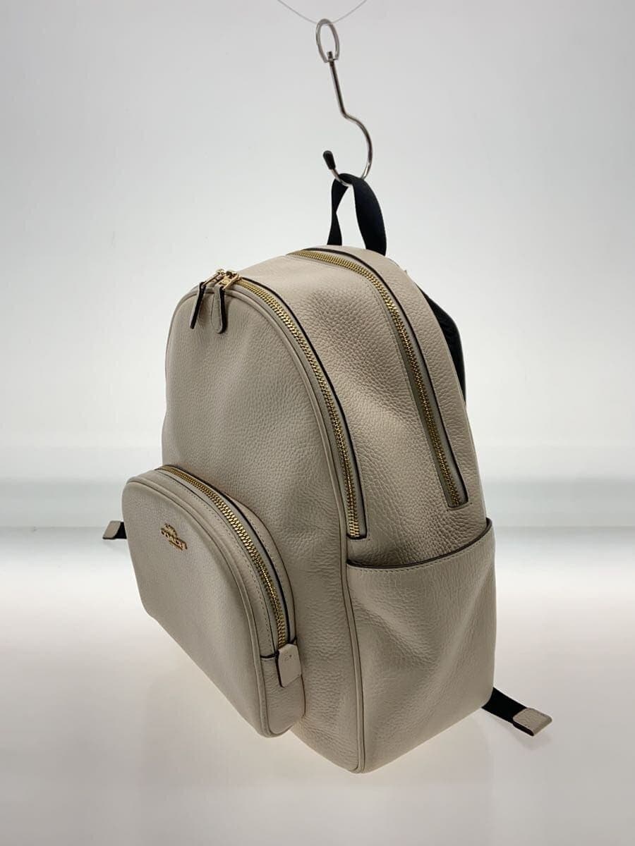 COACH Backpack Leather WHT 5666 2