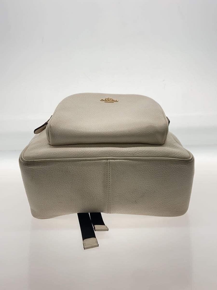 COACH Backpack Leather WHT 5666 4