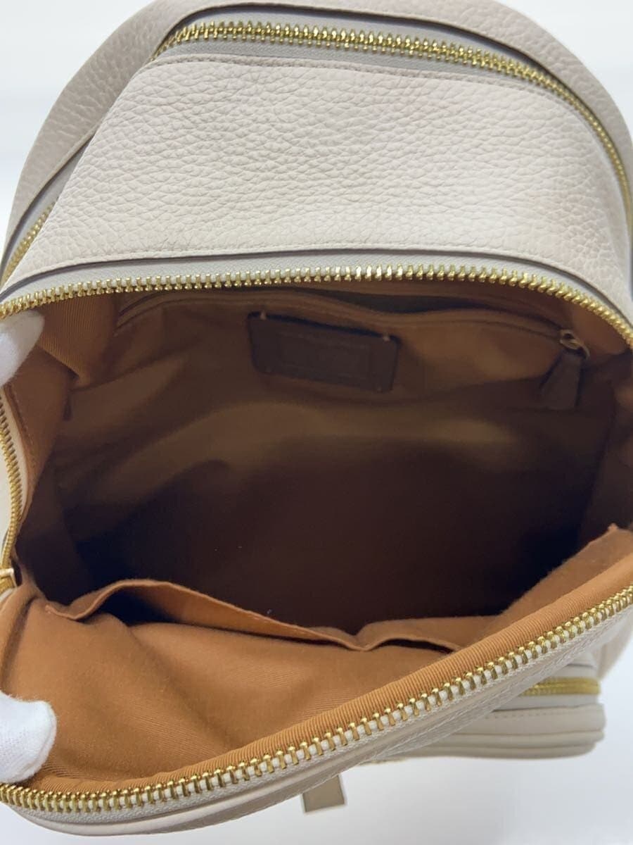 COACH Backpack Leather WHT 5666 6