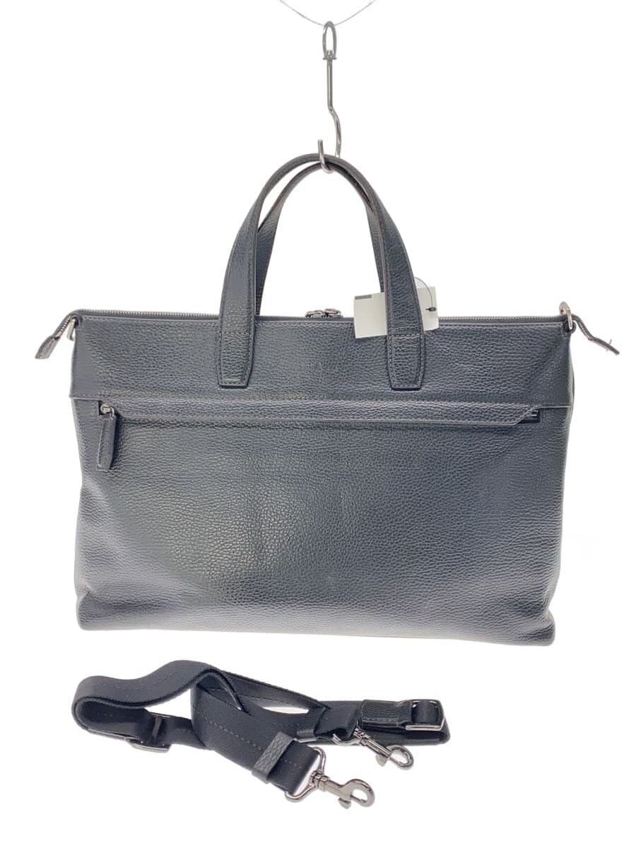 FUJITAKA Bag Leather BLK Solid 630503