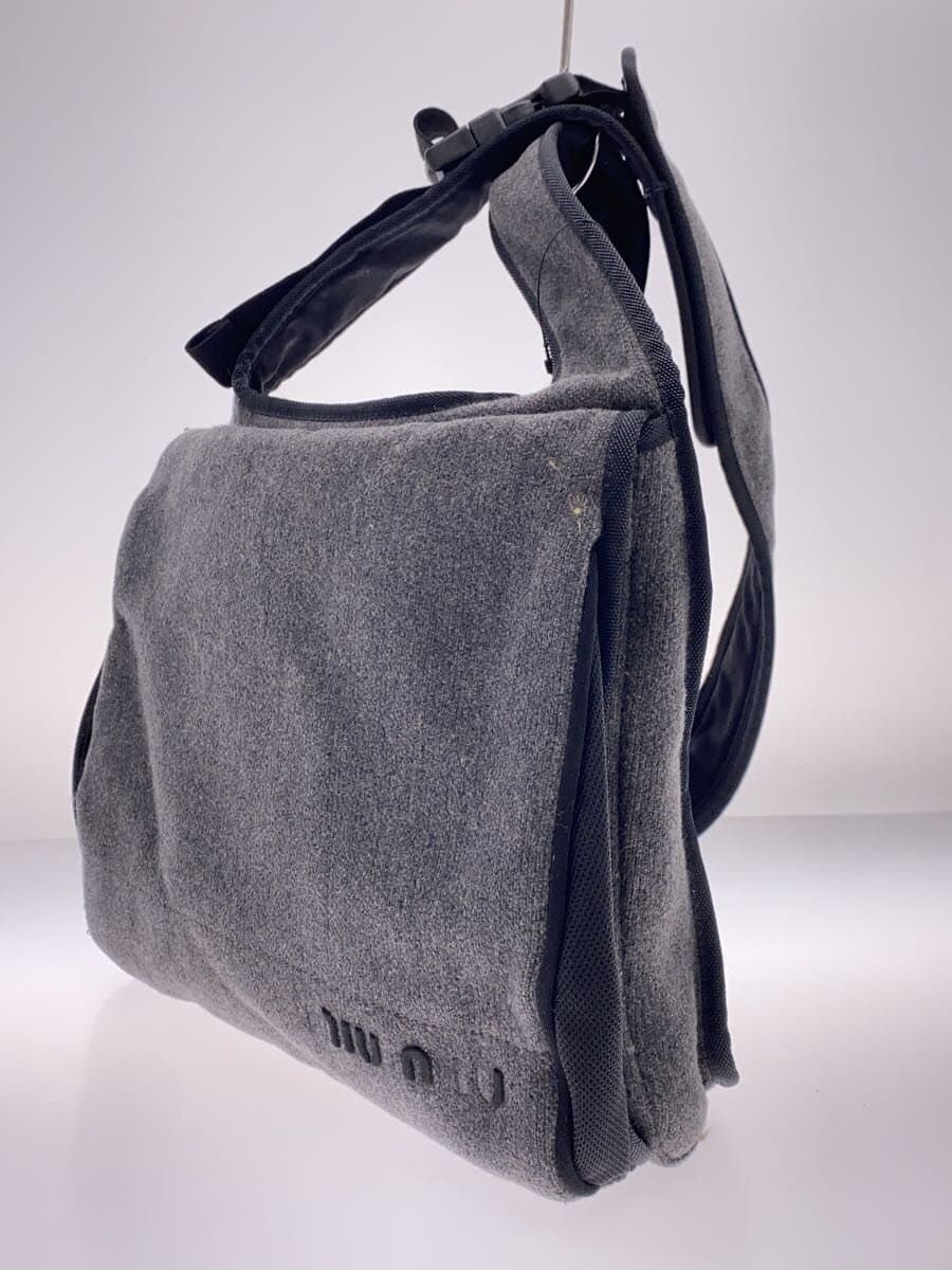 MIU MIU00s 90s Tech Made in Italy Bag Wool GRY 2
