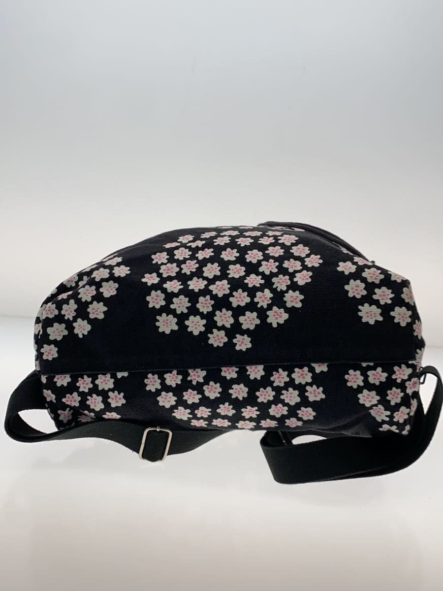 marimekko NIPPU PUKETTI backpack cotton black floral pattern 4