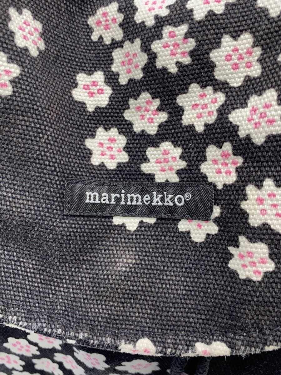 marimekko NIPPU PUKETTI backpack cotton black floral pattern 5