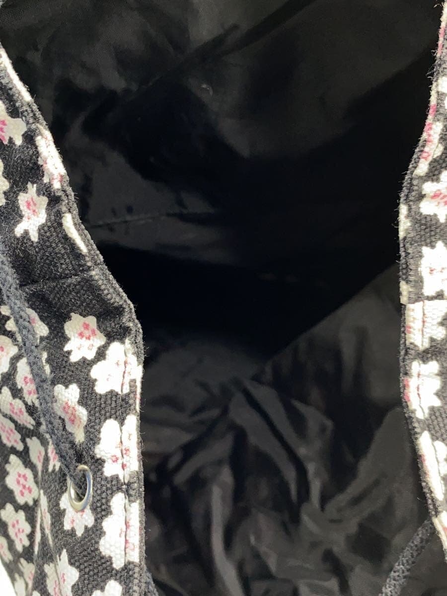 marimekko NIPPU PUKETTI backpack cotton black floral pattern 6