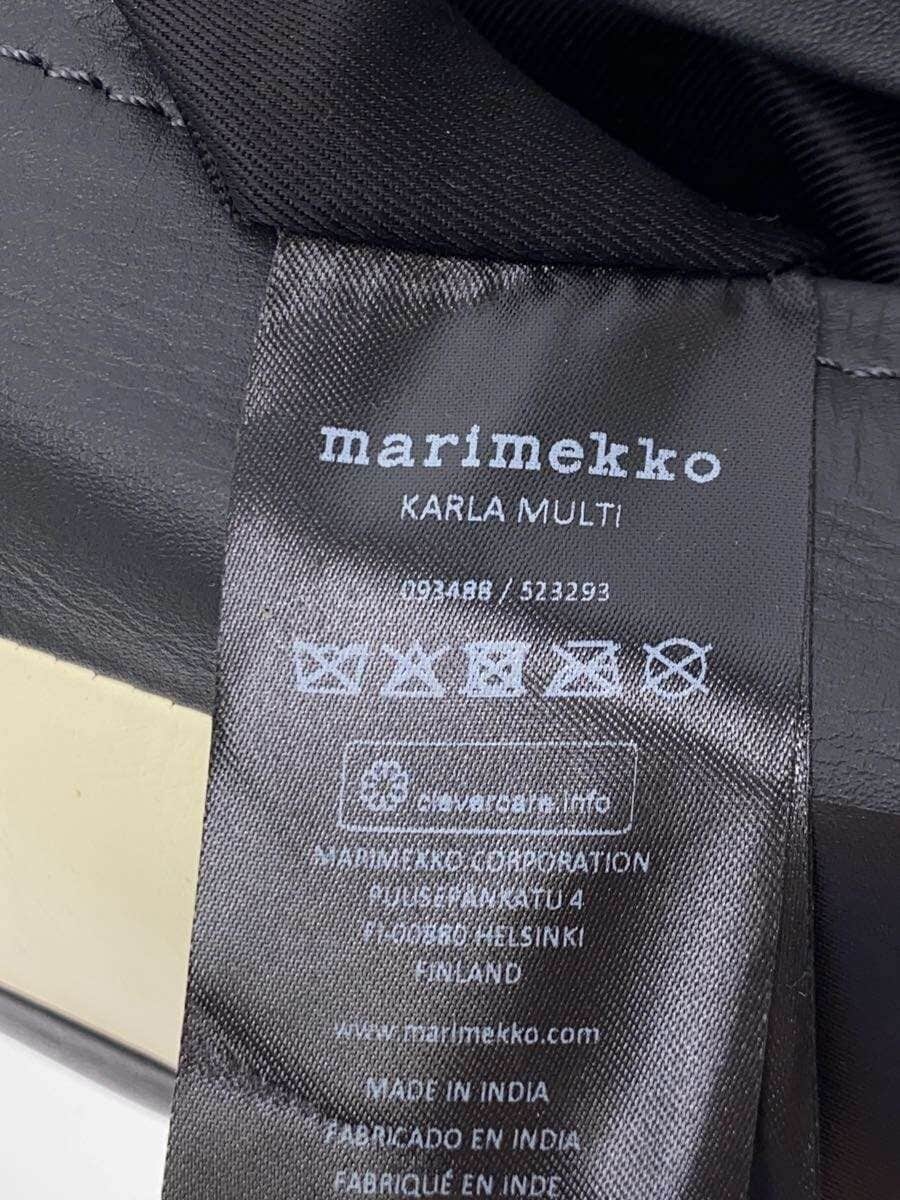 marimekko KARLA MULTI Shoulder Bag Faux Leather Black Stripe 5