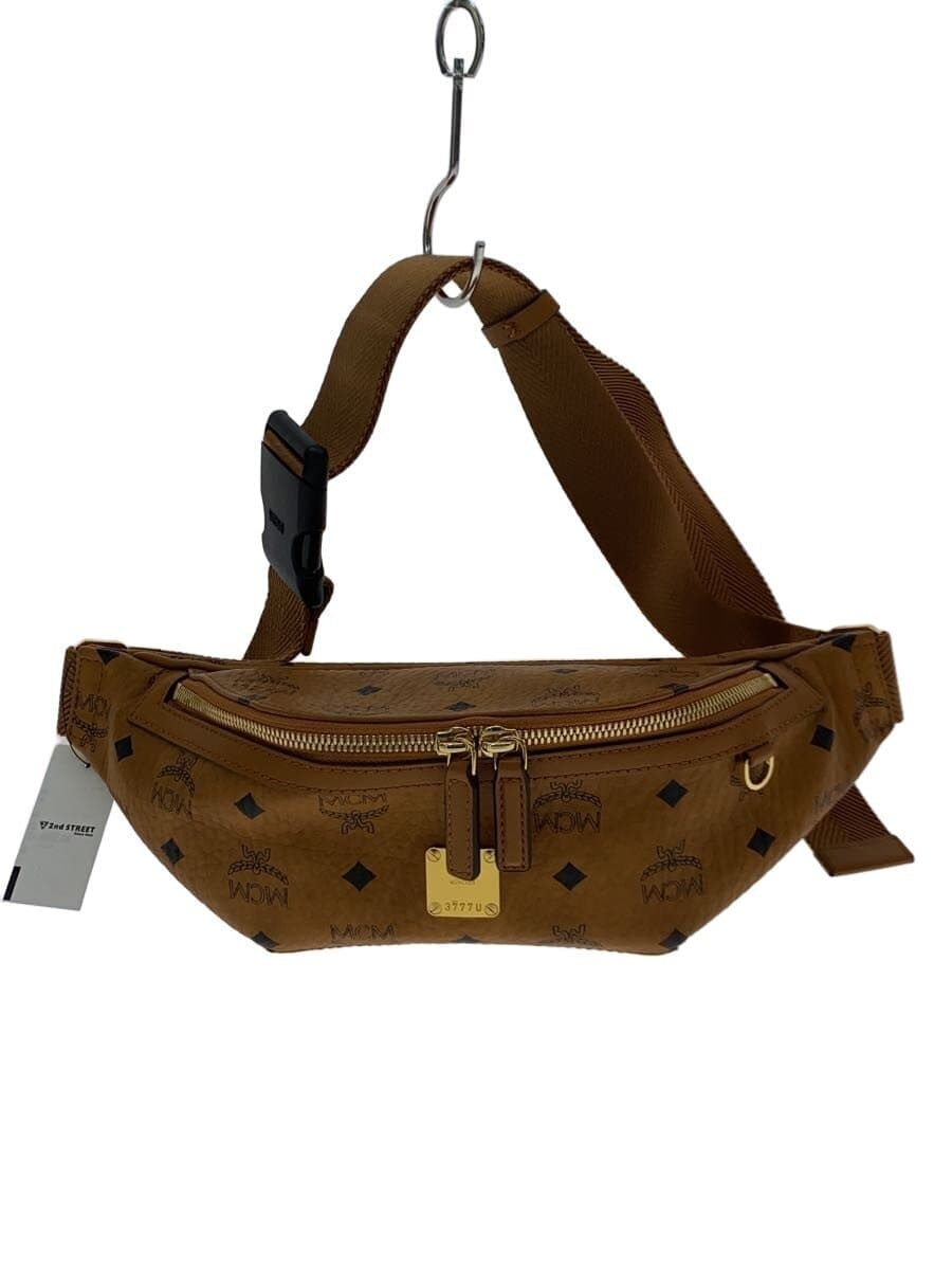 MCM Pouch Leather Camel All-over pattern mmz aafl04 co 001