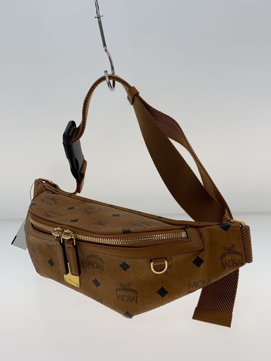 MCM Pouch Leather Camel All-over pattern mmz aafl04 co 001 2