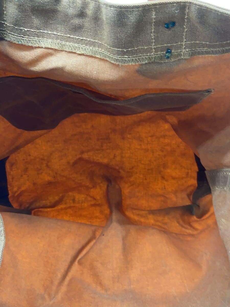 L.L.Bean Oiled Tote Bag Canvas Brown 6