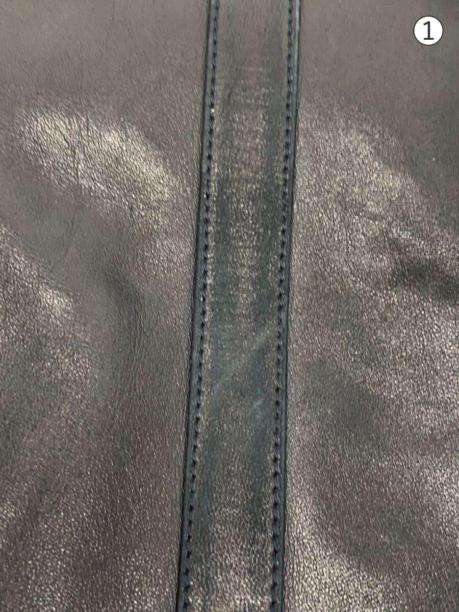 PRADA tote bag leather navy 7