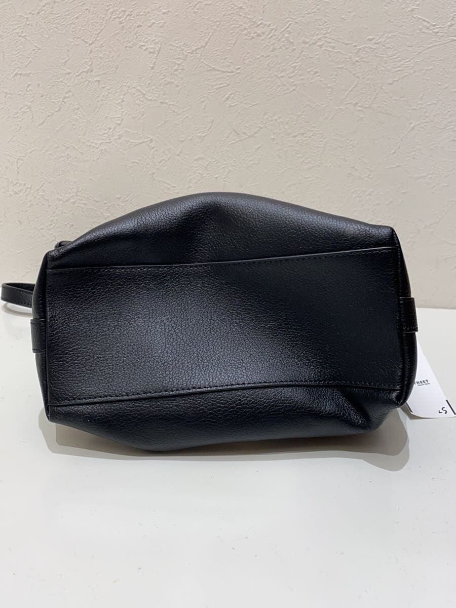 agnes b. Shoulder Bag Leather BLK ABS01-04 4