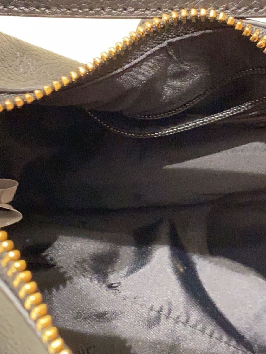 agnes b. Shoulder Bag Leather BLK ABS01-04 6