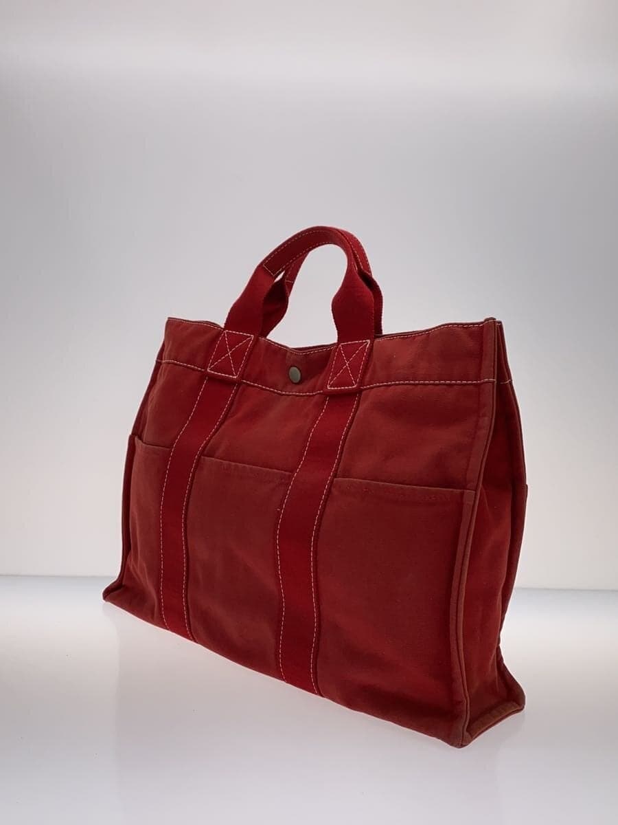 HERMES Tote Bag RED Solid 2