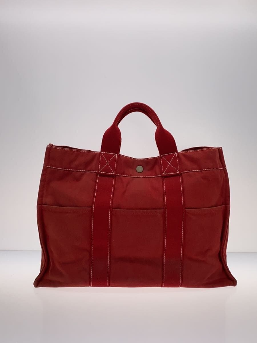 HERMES Tote Bag RED Solid 3