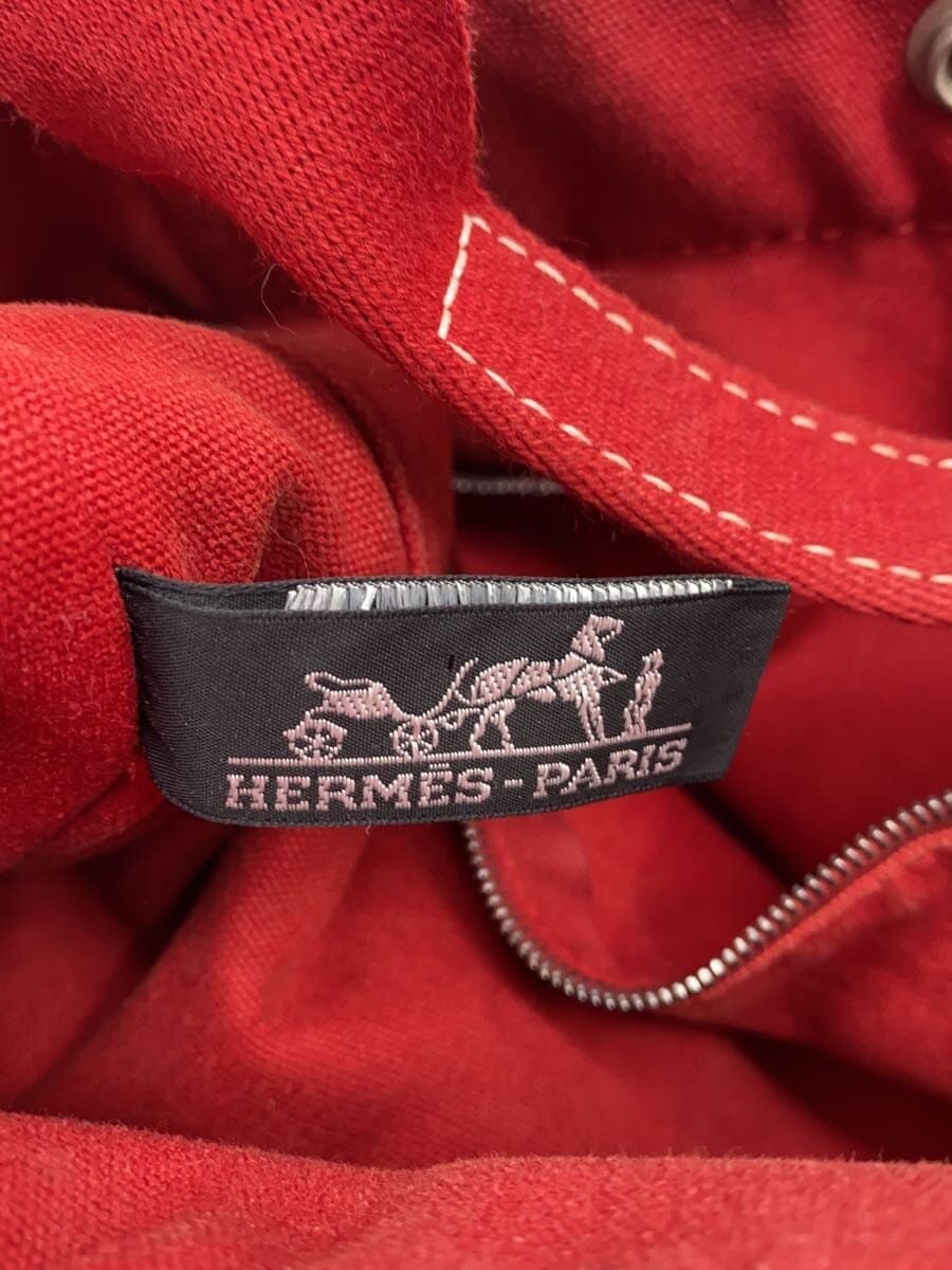 HERMES Tote Bag RED Solid 5