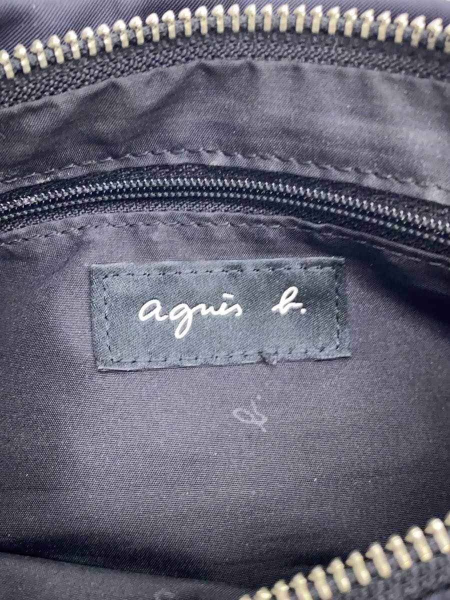 agnes b. Shoulder Bag Nylon BLK Solid PAS23-04 5