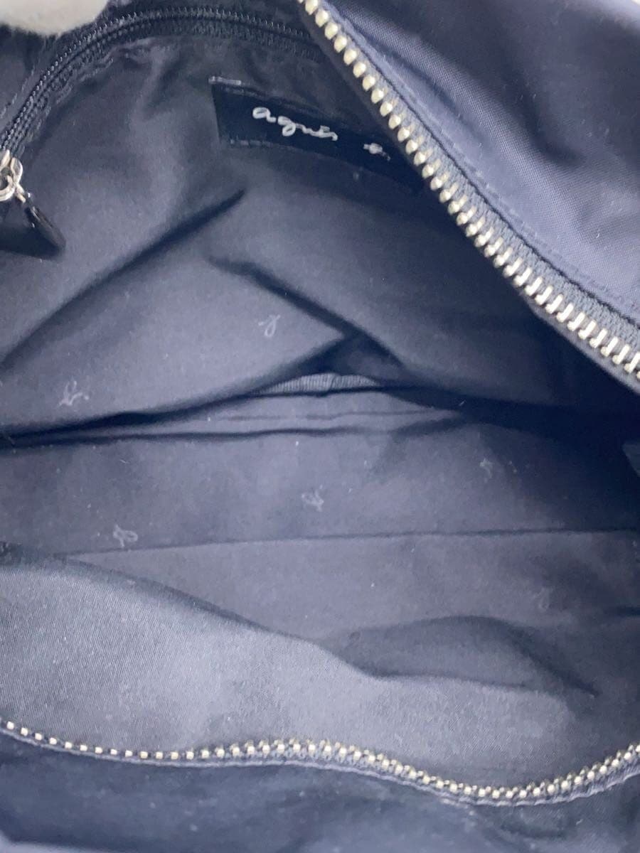 agnes b. Shoulder Bag Nylon BLK Solid PAS23-04 6