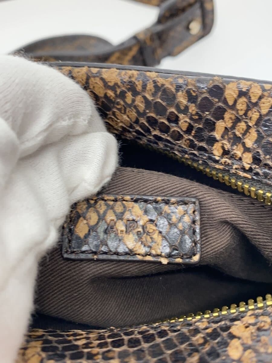 A.P.C. Shoulder Bag Leather Multicolor All Over Pattern 5
