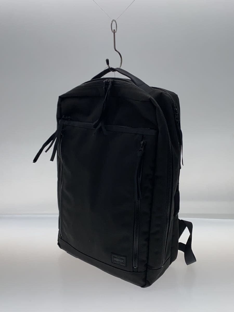 PORTER backpack -- BLK plain 536-17051 some corner fraying 2