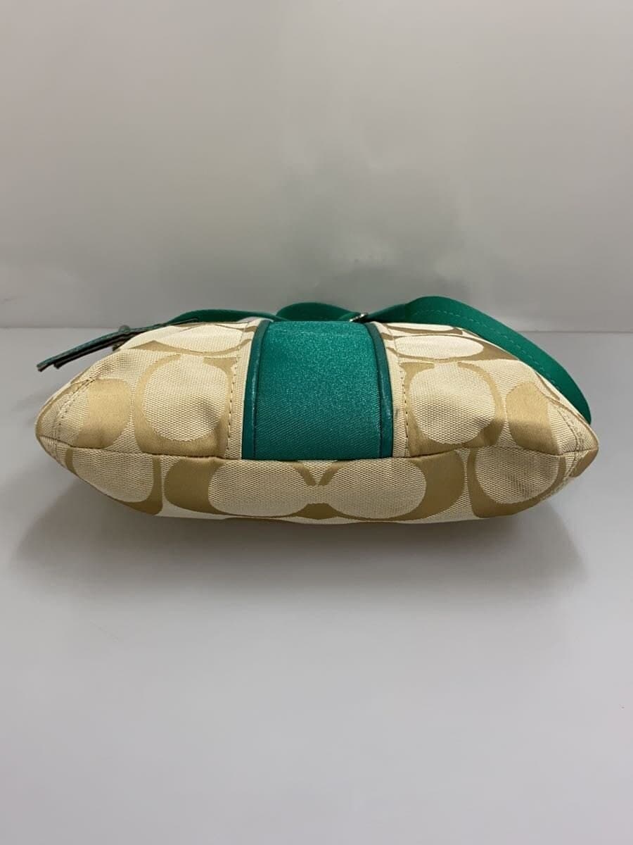 COACH Shoulder Bag_Signature Canvas GRN All Over Pattern 4
