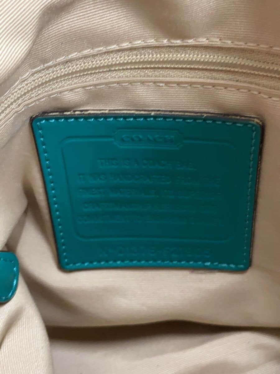 COACH Shoulder Bag_Signature Canvas GRN All Over Pattern 5