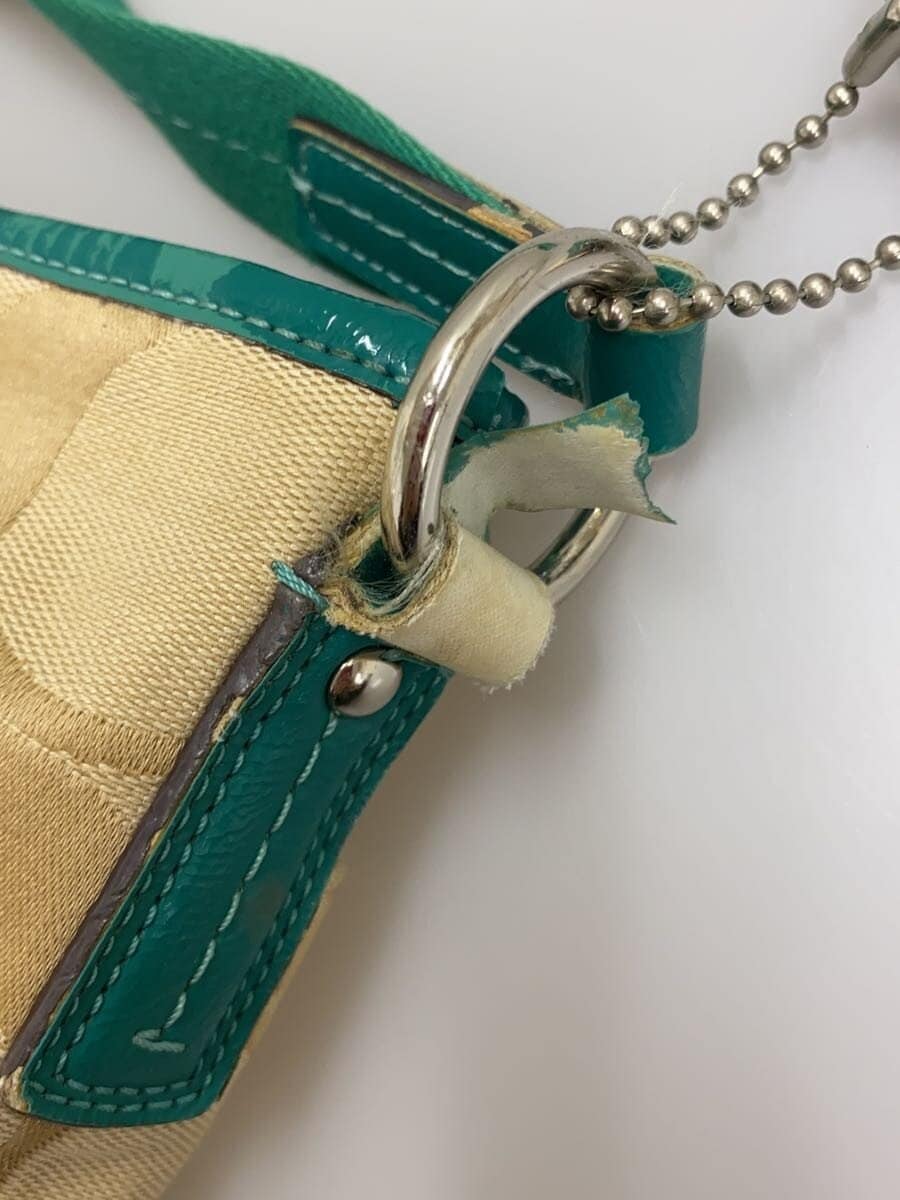 COACH Shoulder Bag_Signature Canvas GRN All Over Pattern 8