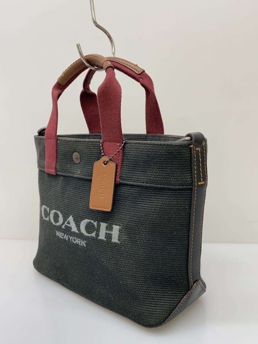 COACH Tote Bag Cotton BLK CU299 2