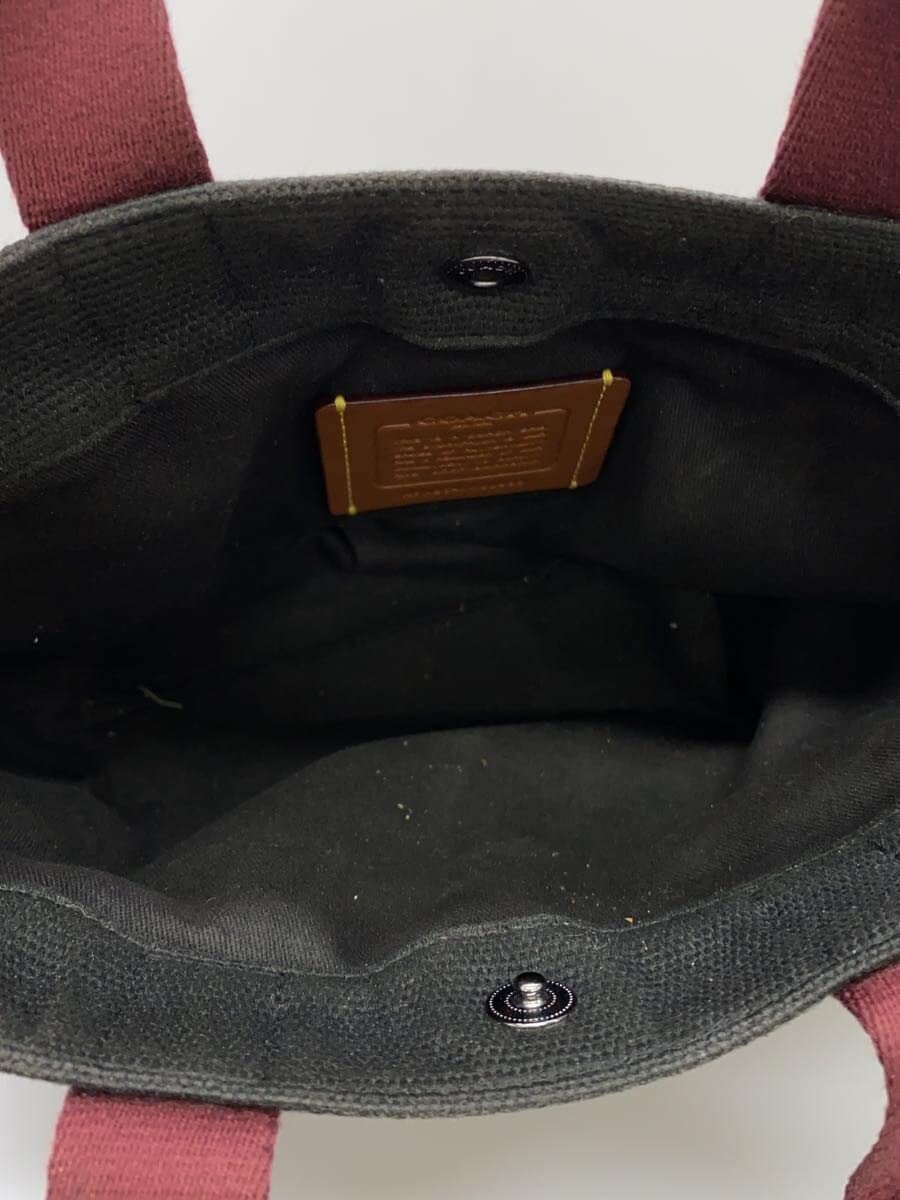 COACH Tote Bag Cotton BLK CU299 6