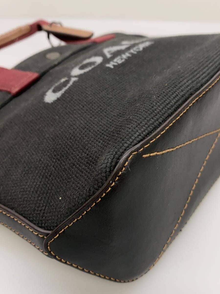 COACH Tote Bag Cotton BLK CU299 7