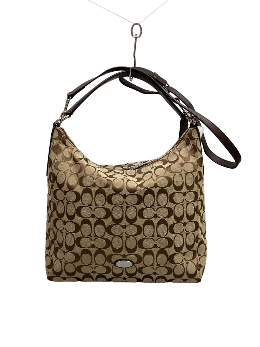 COACH Tote Bag Canvas BEG All Over Pattern