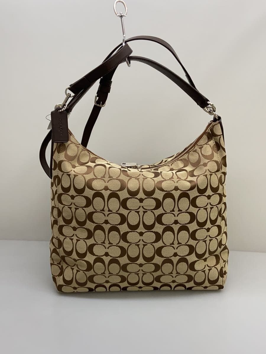 COACH Tote Bag Canvas BEG All Over Pattern 3