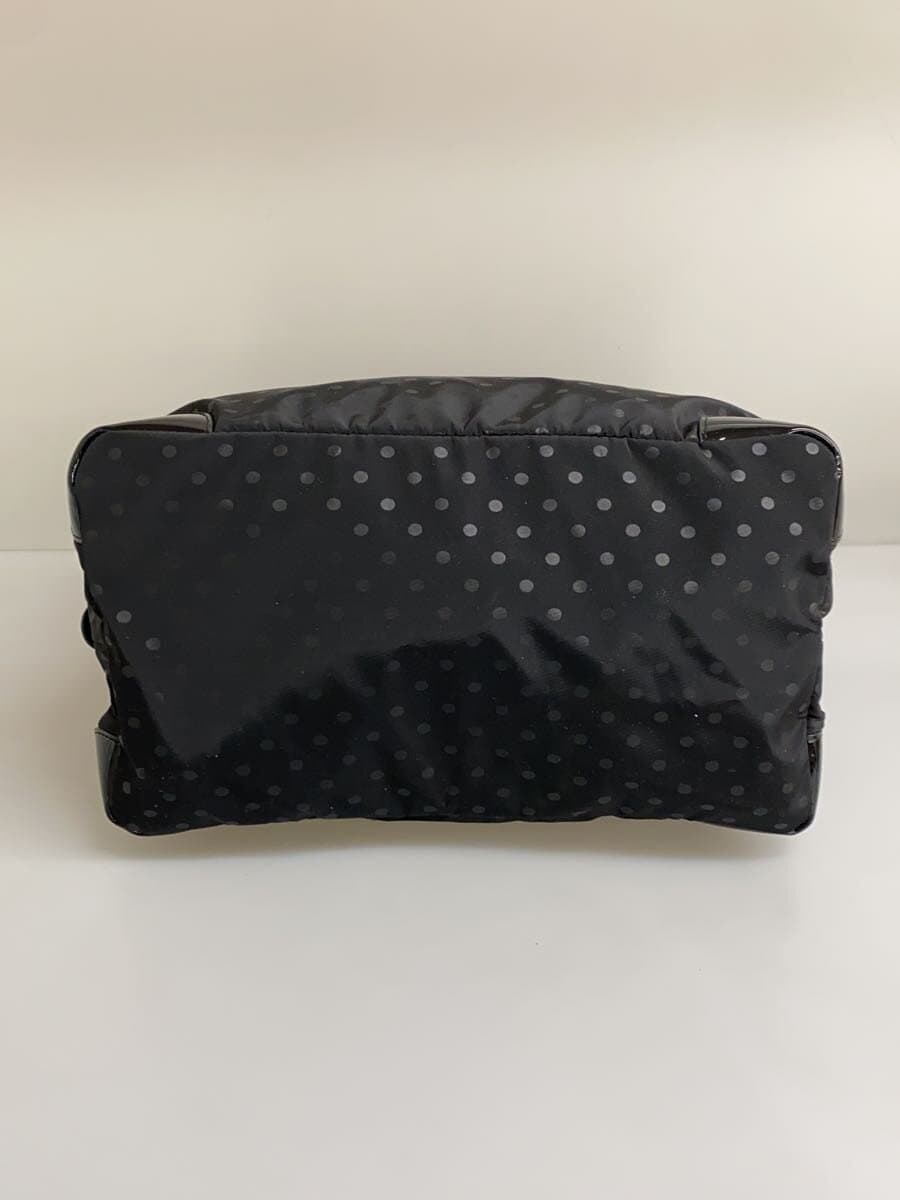 agnes b VOYAGE Handbag Polyester BLK Dot AS10b-01 4