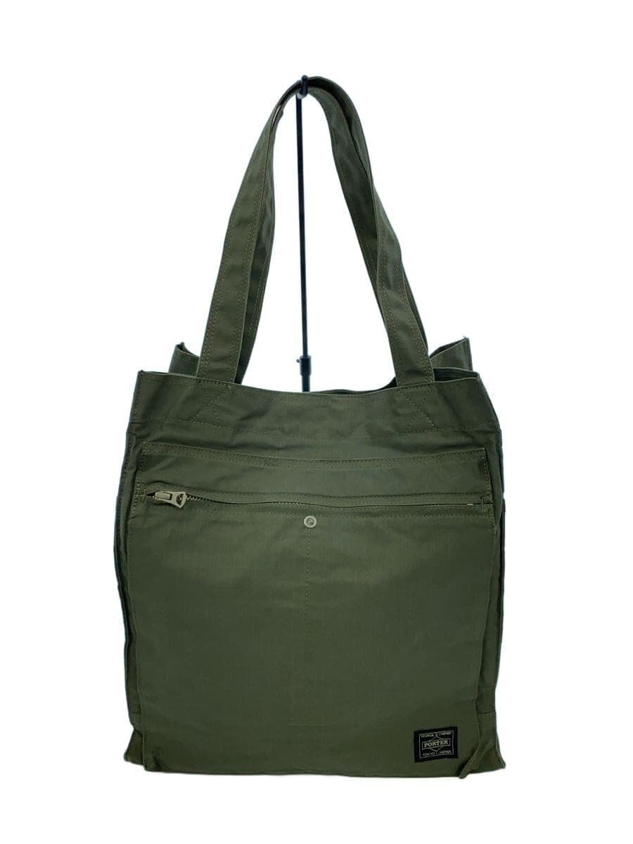 PORTER shoulder bag cotton KHK plain