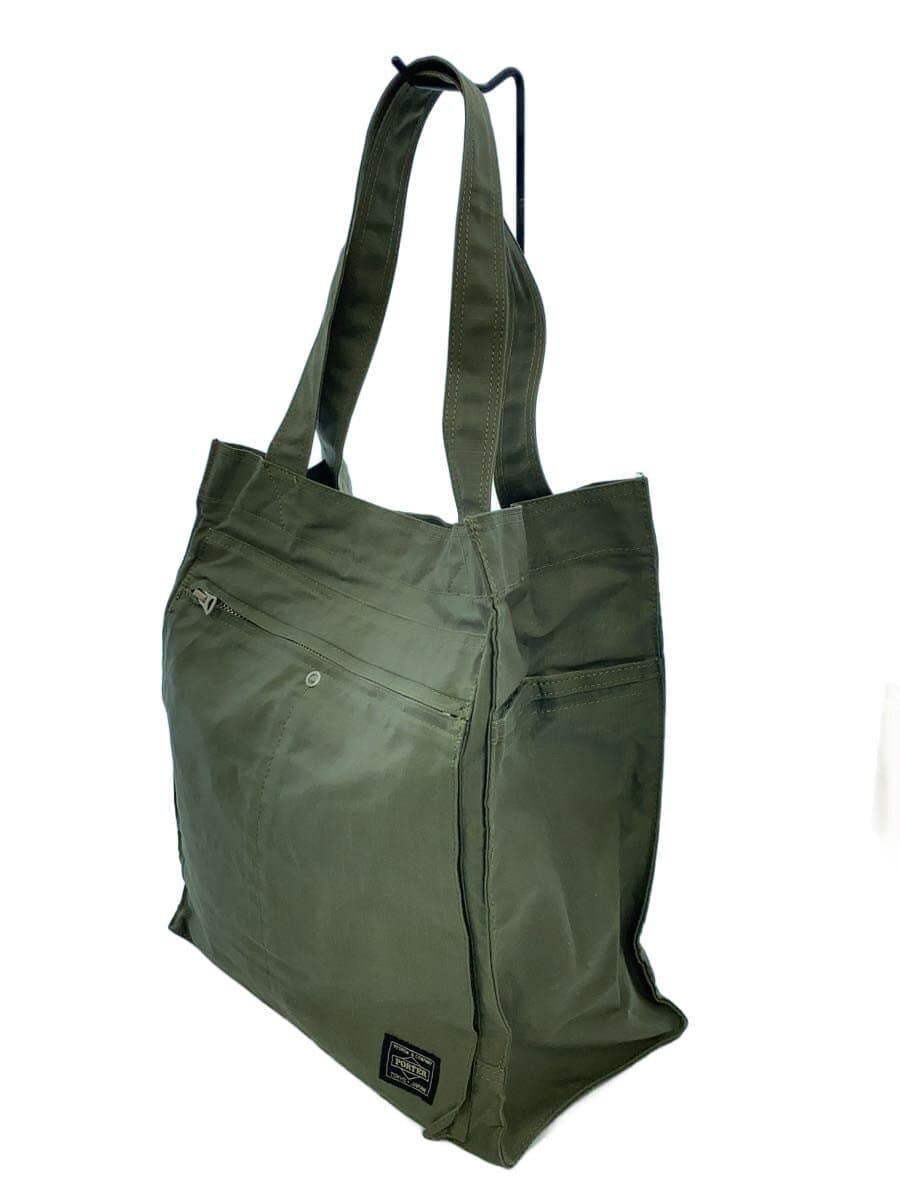 PORTER shoulder bag cotton KHK plain 2