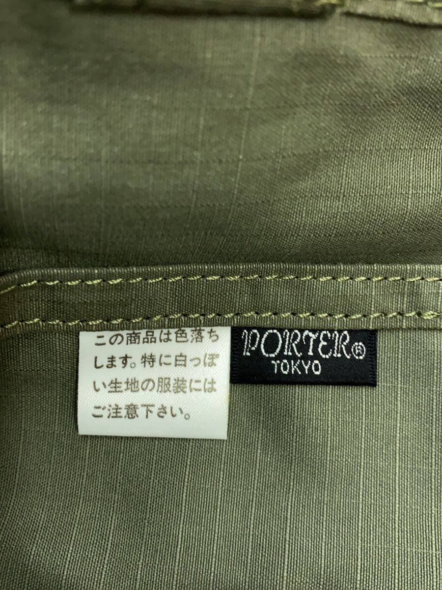 PORTER shoulder bag cotton KHK plain 5