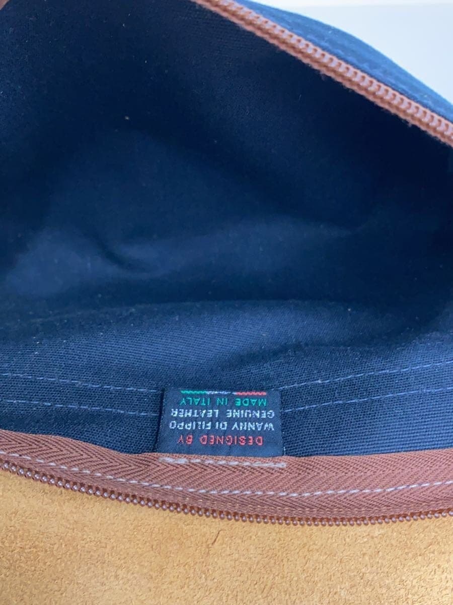 IL BISONTE Shoulder Bag Canvas BLK Solid 6